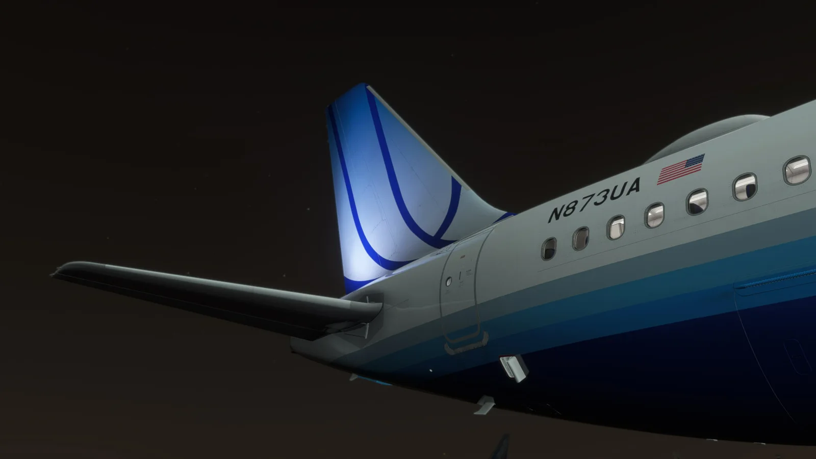 Airbus A320 United Blue Tulip (N873UA) Fictional