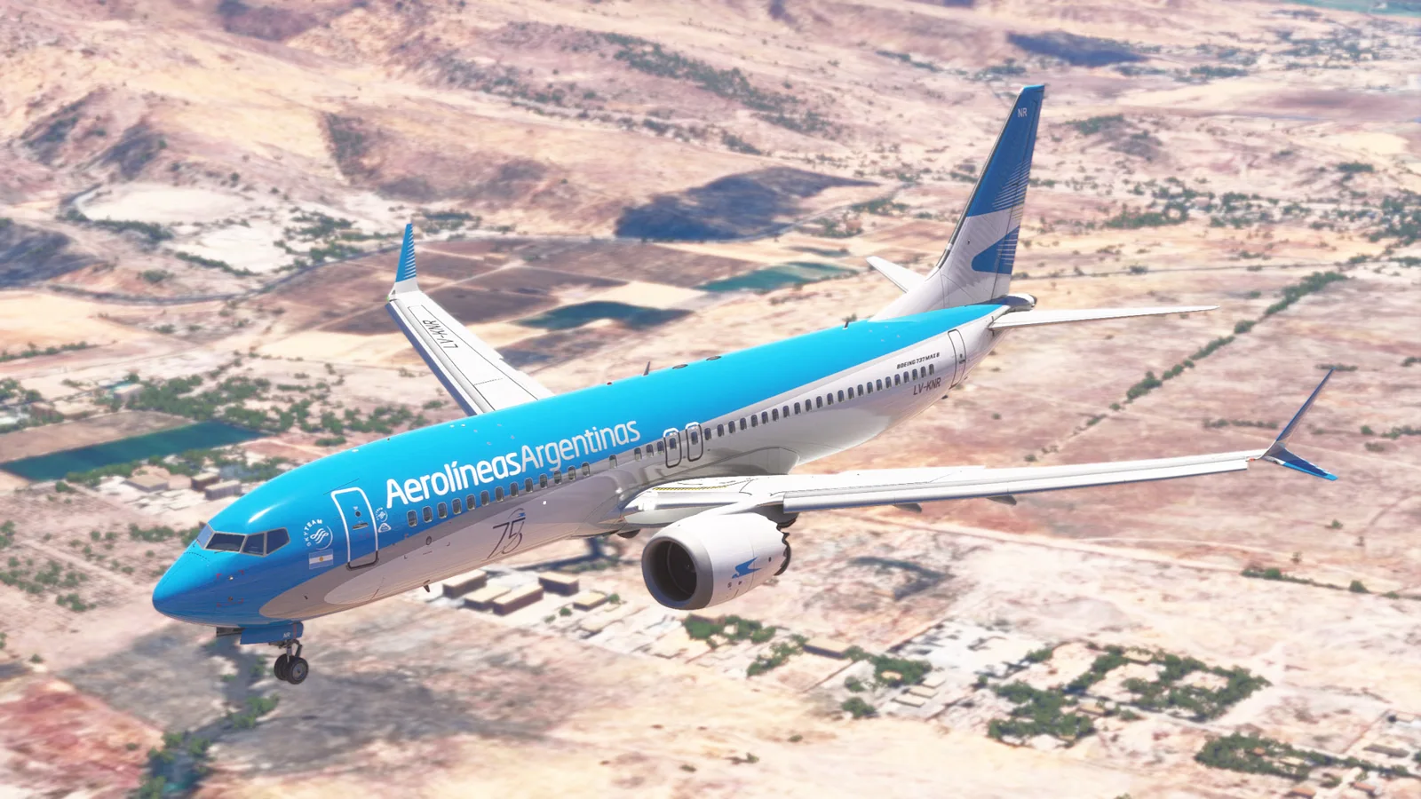 Boeing 737 Max 8 Aerolíneas Argentinas 75th Anniversary (LV-KNR)