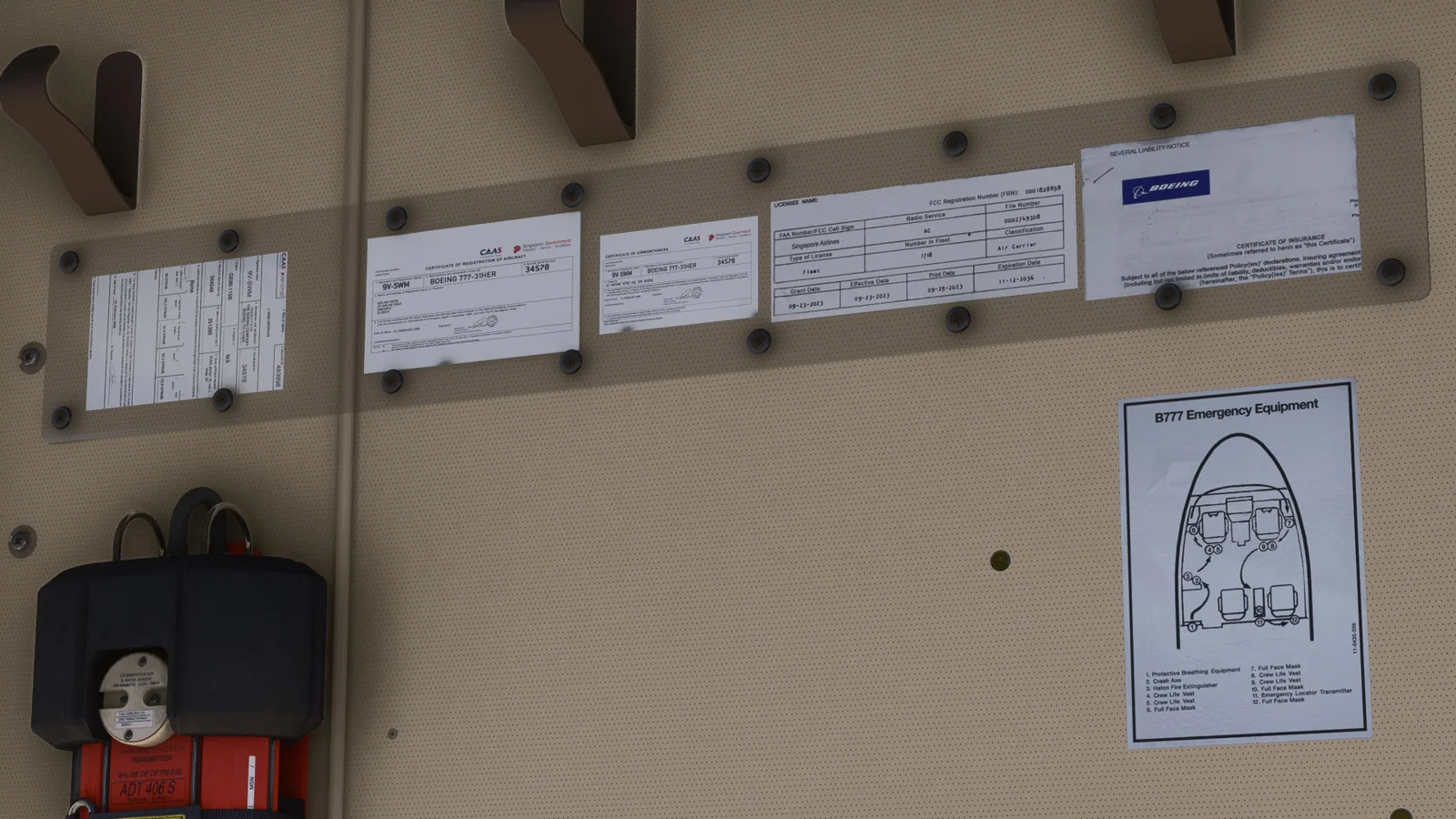 Boeing 777-300ER Singapore Airlines Star Alliance (9V-SWM) — Gallery 6
