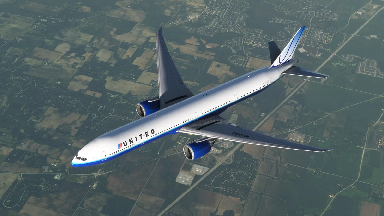 Boeing 777-300ER United "Blue Tulip" (N2352U)