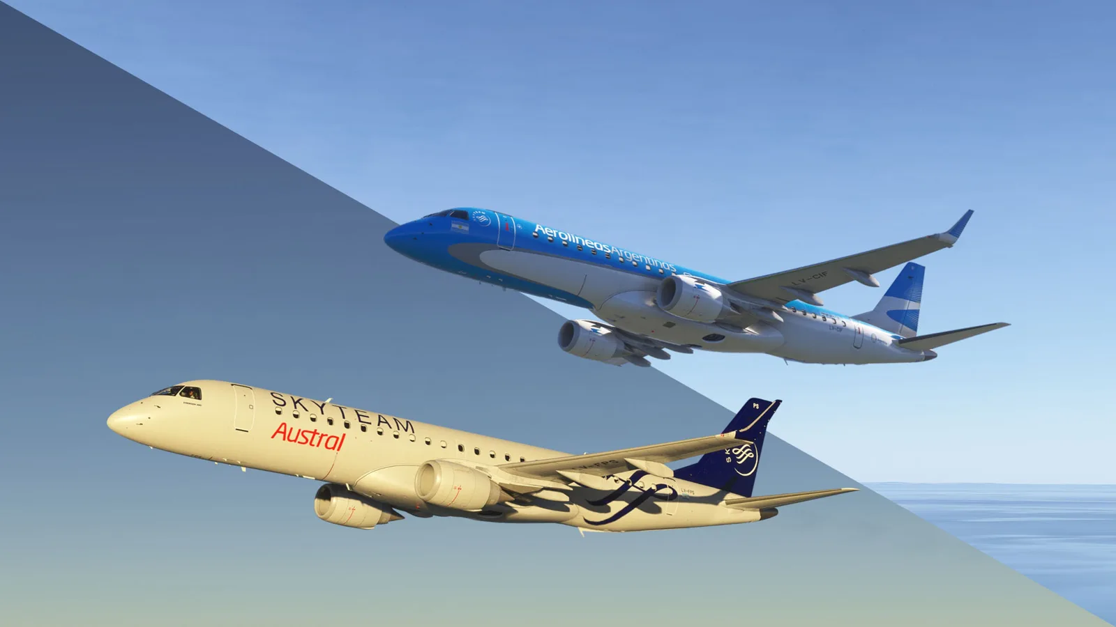 [PACK] Embraer 190 Aerolíneas Argentinas and Austral Líneas Aéreas (LV-CMA, LV-CDZ, LV-CIF and LV-FPS)